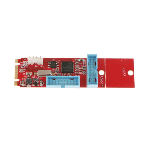 2Port 19Pin USB3.0 to NGFF M.2 Adapter Converter Express Card Connecto 1