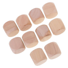 10 Piece/Set 3cm Wooden Dices D6 Six Sided Blank DIY for D&D TRPG To