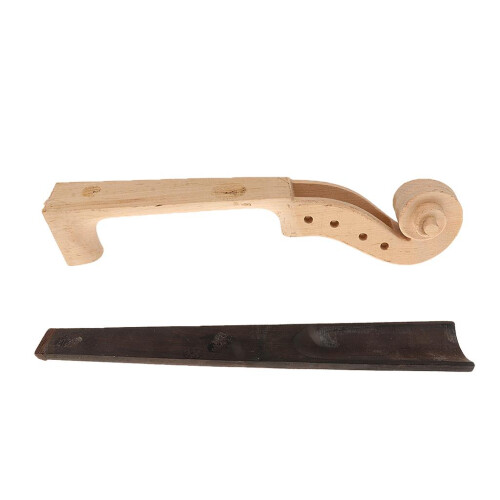 Maple Violin Neck with Ebony Fingerboard for 4/4 Full Size Violin DIY