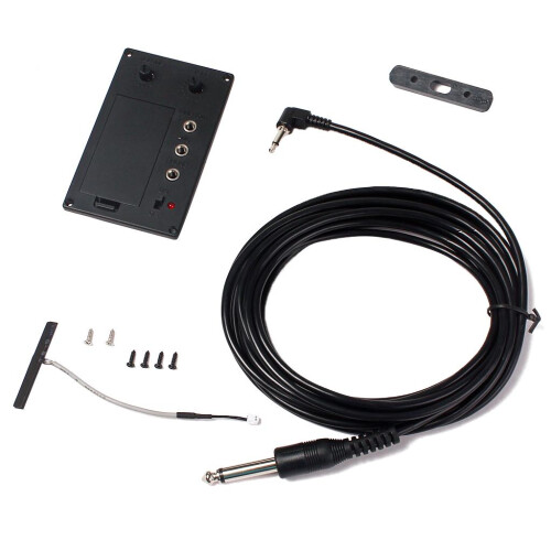 4/4 Violin Silent EQ Pickup Piezo with Plug Hole Cable Set 1