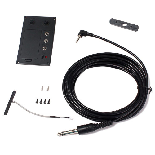 4/4 Violin Silent EQ Pickup Piezo with Plug Hole Cable Set 2