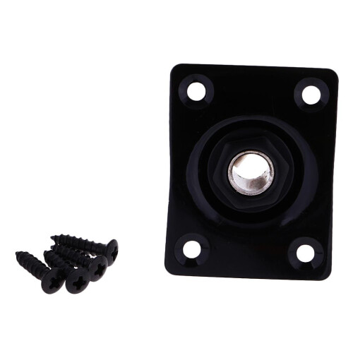 Rectangle Output Input Jack Plate Socket Plug for Electric Guitar Bass