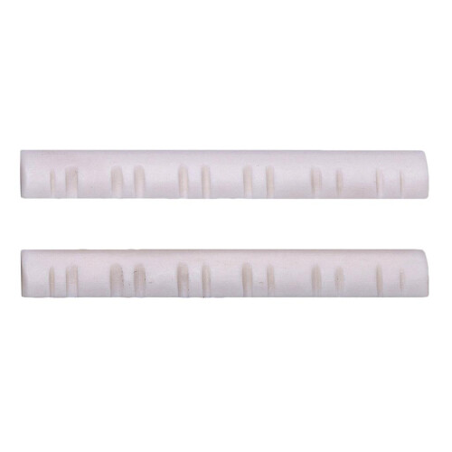 2 Pieces Bridge Slotted Saddle Nut Carved for 12-String Guitar Accesso