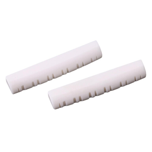 2 Pieces Bridge Slotted Saddle Nut Carved for 12-String Guitar Accesso 2