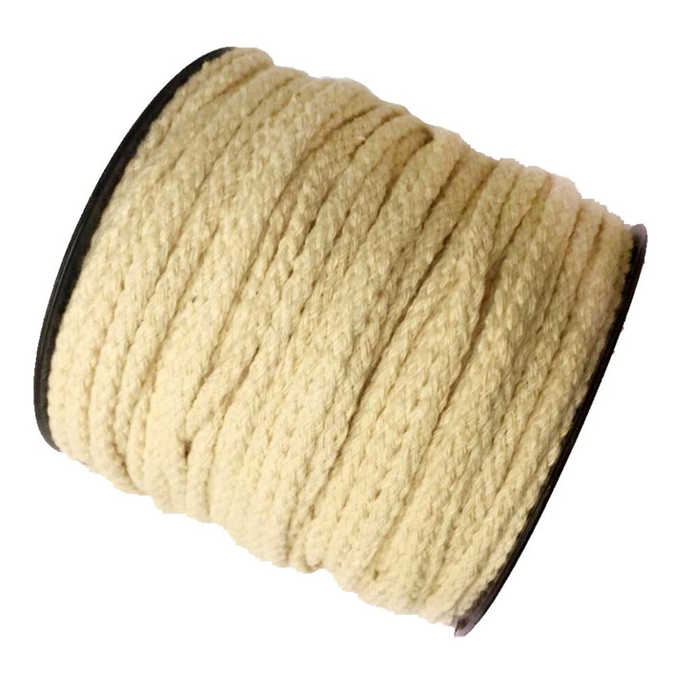 50 Meters 8 Strands Twisted 100% Cotton Rope Bleached White Braided Co 6901423379183