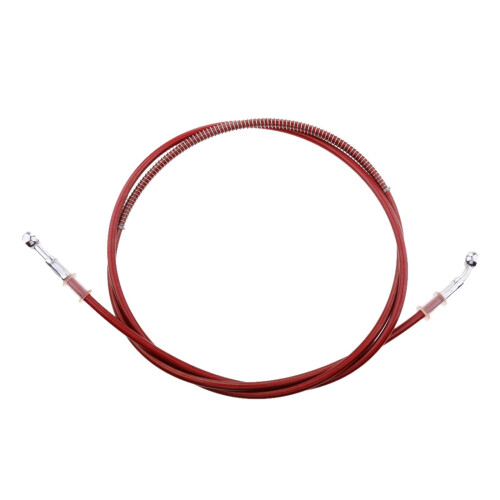 200cm Motorcycle Brake Clutch Throttle Cable Oil Hose Line Pipe Red 2