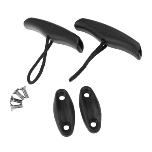 2 Pieces Canoe Kayak Boat Toggle Carry Grip Handle with Cord Rope Scre