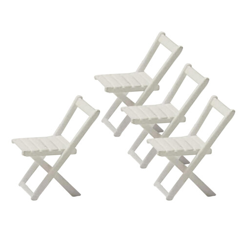 4pcs 1/64 Scale Hand Painted Chairs Scenery Model for Matchbox Decorat 2