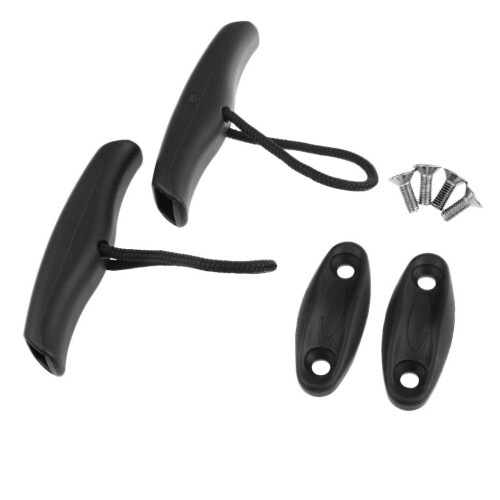 2 Pieces Canoe Kayak Boat Toggle Carry Grip Handle with Cord Rope Scre 2