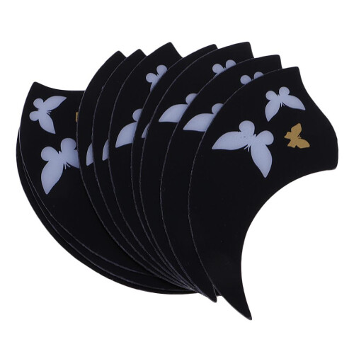 10 Pieces Black Ukulele Pickguard Scratch Plate Protector Adhesive But 2