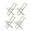 4pcs 1/64 Scale Hand Painted Chairs Scenery Model for Matchbox Decorat 2