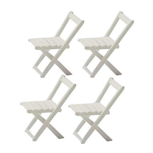 4pcs 1/64 Scale Hand Painted Chairs Scenery Model for Matchbox Decorat 1