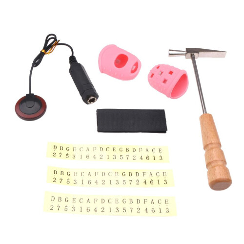 Kalimba Thumb Piano Tuning Tool+Fingertip Protectors+Note Sticker+Pick 2
