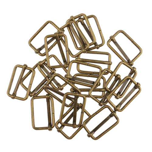 20 Pieces Metal Adjustable Buckle Connector for Bag Strap 25x16x2.8mm 1