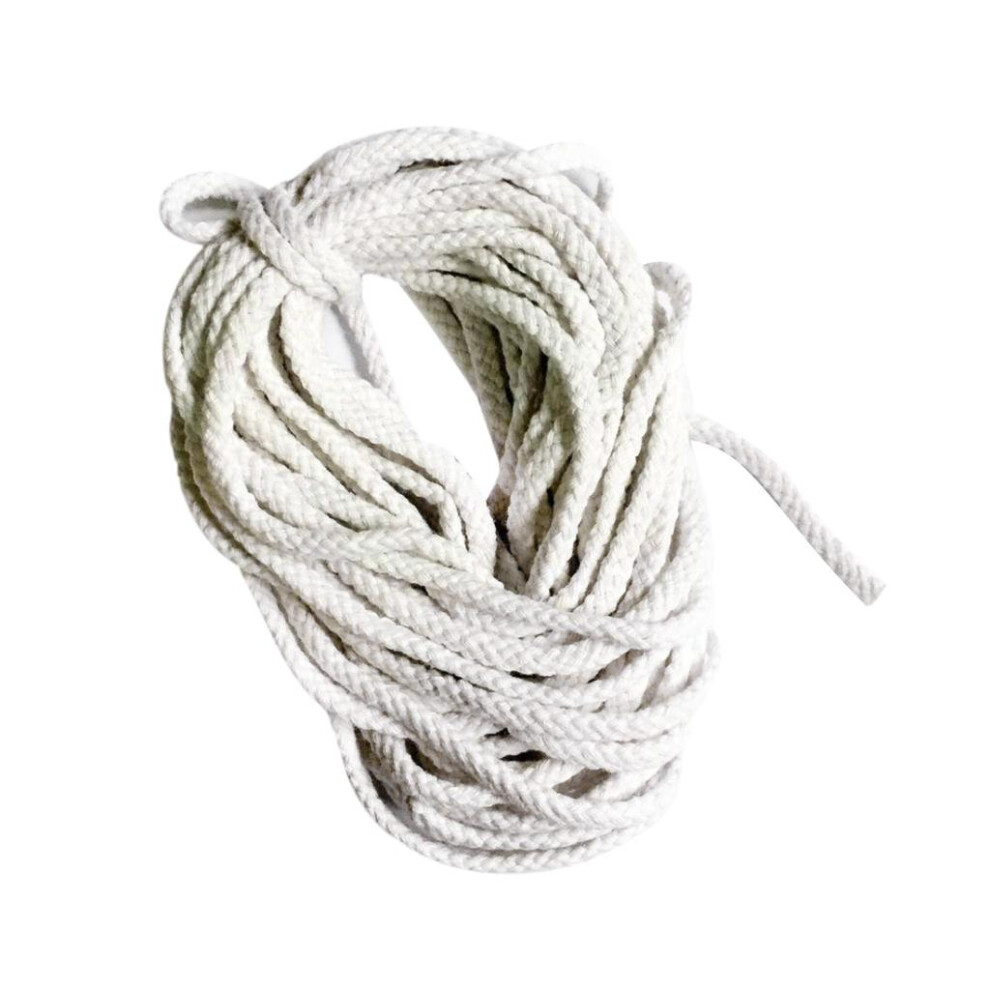 5Mm 10 Meter Twisted 100% Cotton Rope Bleached White Braided Cord 6901423379176