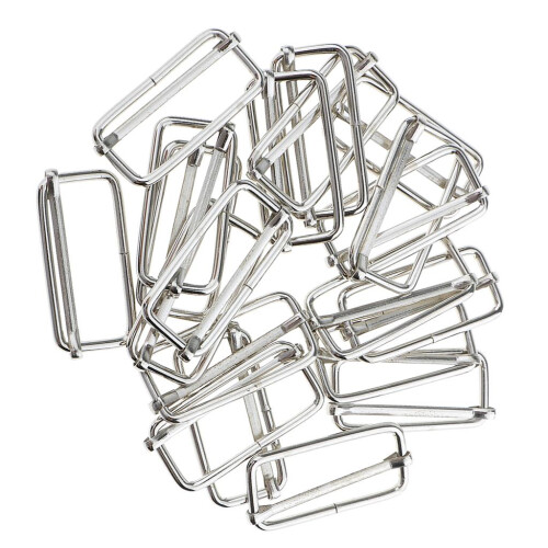 20 Pieces Metal Adjustable Buckle Connector for Bag Strap 38x16x2.8mm 1