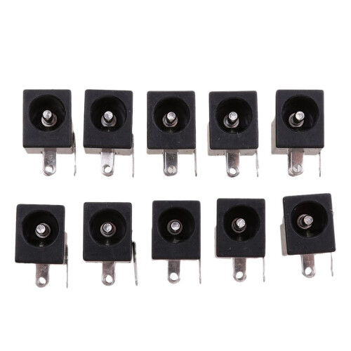 10 Pieces 5.5mmx2.1mm DC Power Supply Jack Socket Female PCB Mount Con 2
