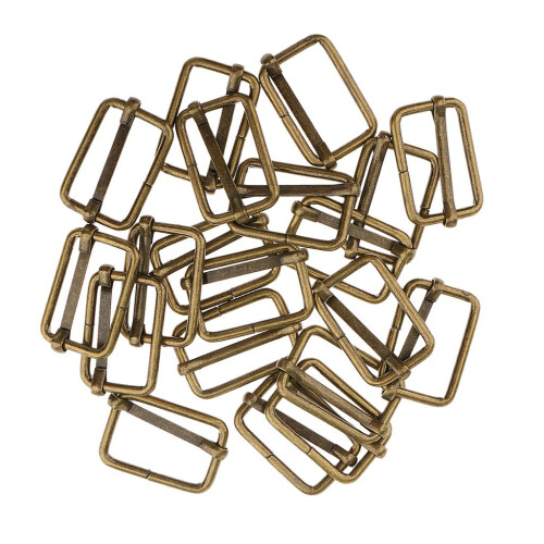 20 Pieces Metal Adjustable Buckle Connector for Bag Strap 25x16x2.8mm 2