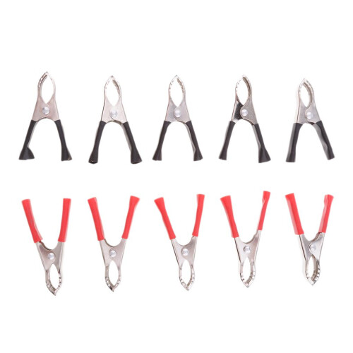 10 Pieces 75mm Insulated Testing Alligator Crocodile Clips