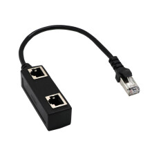 1 to 2 Socket LAN Ethernet Network Plug Splitter Extender Adapter