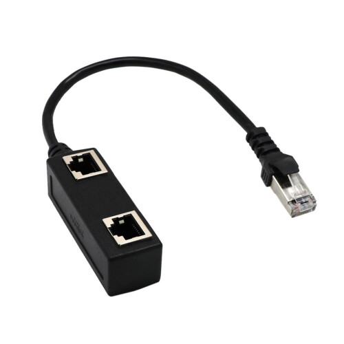 1 to 2 Socket LAN Ethernet Network  Plug Splitter Extender Adapter