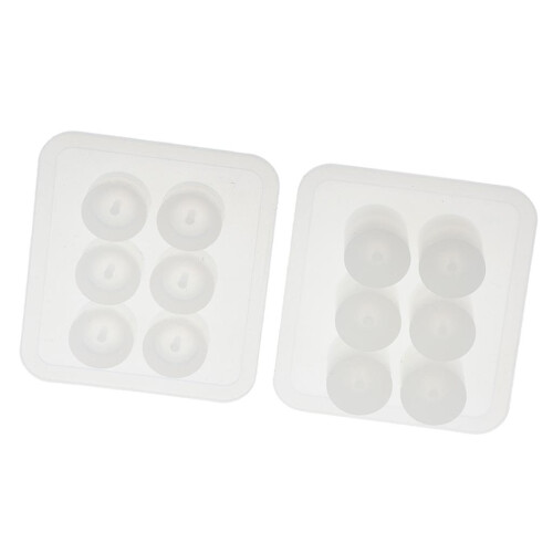 2pcs DIY Silicone Round Bead Mold Resin Earring Jewelery Making Moulds 2