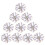 10pcs Metal Flower Rhinestone Buttons Flatback Embellishment Decor Whi 1