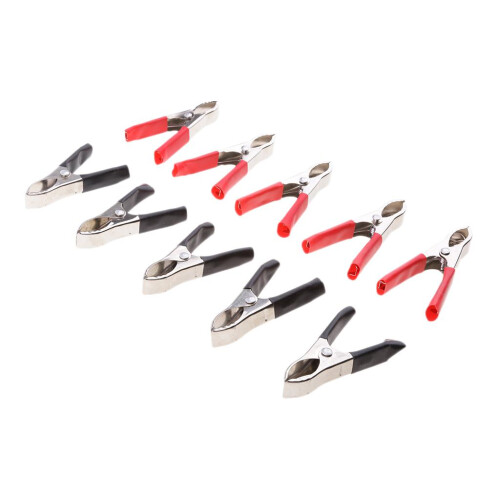 10 Pieces 75mm Insulated Testing Alligator Crocodile Clips 1