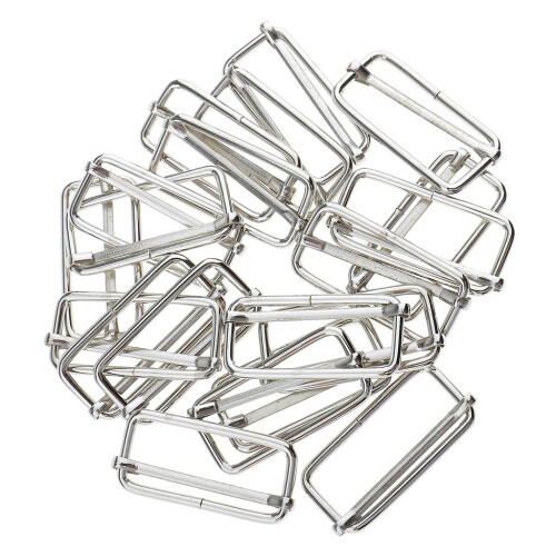 20 Pieces Metal Adjustable Buckle Connector for Bag Strap 38x16x2.8mm 2