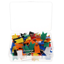 100 Pieces Flag Push Pin Marker Marking Pins for Notice Cork Board Wal