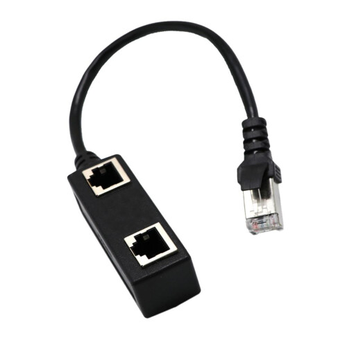 1 to 2 Socket LAN Ethernet Network  Plug Splitter Extender Adapter 2