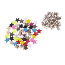 50 Sets Metal Star Pentagram Stud Rivet Spike Punk Screw for Leathercr