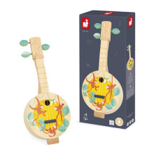 Brinquedo musical - JANOD - Banjo Jungle Gioia - 3 cordas - 3 chaves de afinação - Madeira bege