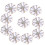 10pcs Metal Flower Rhinestone Buttons Flatback Embellishment Decor Whi 3