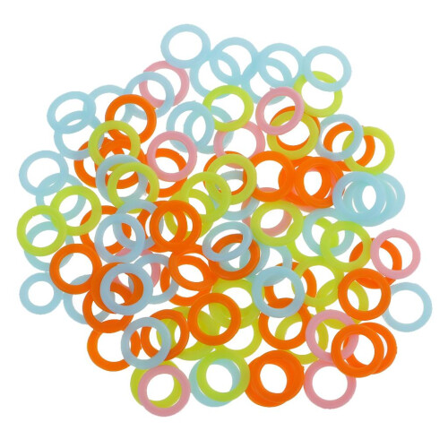 100pcs Plastic DIY Crochet Ring Circle Hook Tool for Handbag Car Seat 1