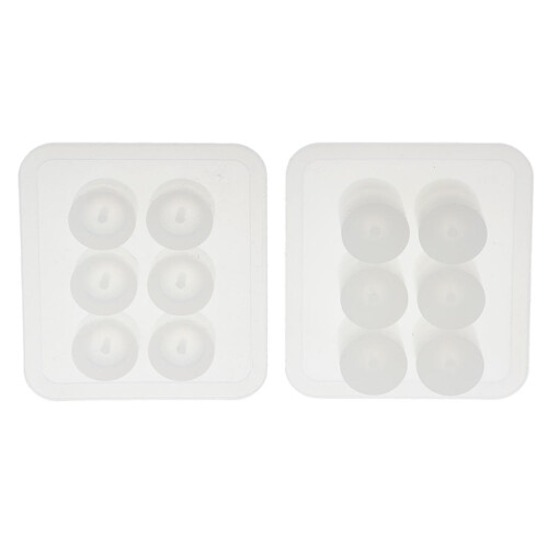 2pcs DIY Silicone Round Bead Mold Resin Earring Jewelery Making Moulds 1