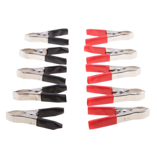 10 Pieces 75mm Insulated Testing Alligator Crocodile Clips 2