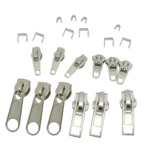 22 Pieces Zipper Repair Kit Zipper Slider Head Stop Replacement Fix Yo
