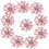 10pcs Metal Flower Rhinestone Buttons Flatback Embellishment Decor Pin 2