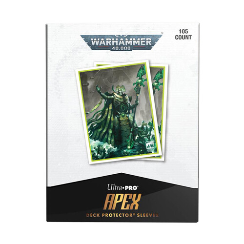 Asmodee Necron Codex Aligned 105ct Apex Deck Protector Sleeves: Warhammer 40,000 - Board Game