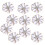 10pcs Metal Flower Rhinestone Buttons Flatback Embellishment Decor Whi 2