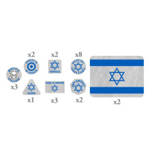 World War III: Team Yankee Israeli Token Set (x20 Tokens, x2 Objectives)