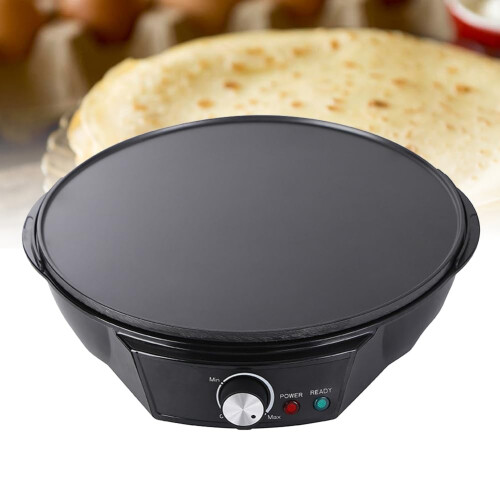 Electric Crepe Maker with Adjustable Temperature, NonStick Pancake Plate for Home Kitchen Cooking