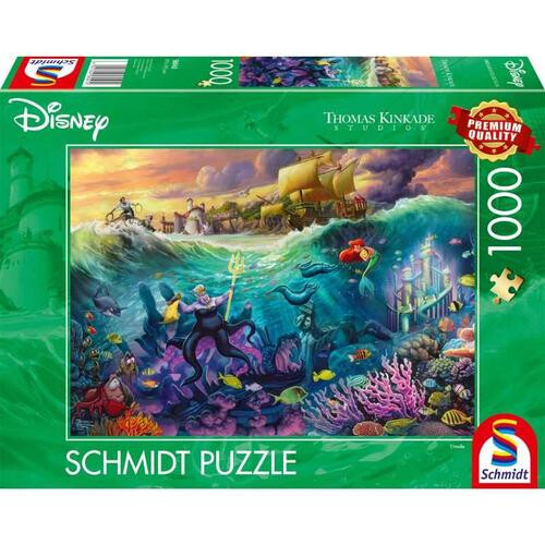 Asmodee Thomas Kinkade: Disney The Little Mermaid - Ursula (1000 Pieces) - Board Game