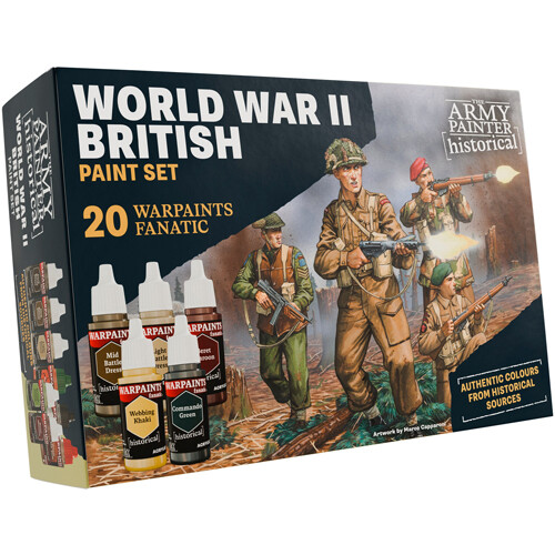 The Army Painter: Warpaints Fanatic - WW2 British Paint Set - Tabletop Miniatures Wargame
