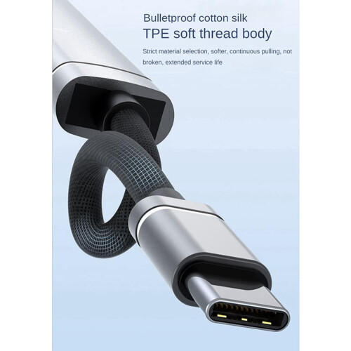 PD Charging Hub Android Portable TypeC USBC Expansion Dock For Mobile Phone Tablet Computer Grey 2