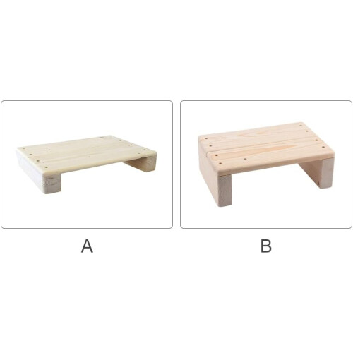 NonSlip Foot Rest Solid Wood Footstool Multifunctional Step Stool For Home Use Shoe Stool Style A 1