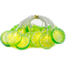 Lemon String Lights 1.5m Battery Operated LED Fairy Lights Curtain Lights Green For Outdoor And Indoor Decor
