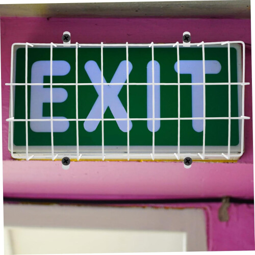 Emergency Sign Light Protective Cover Stainless Steel Wall Mount Wire Guard For Exit Sign 2