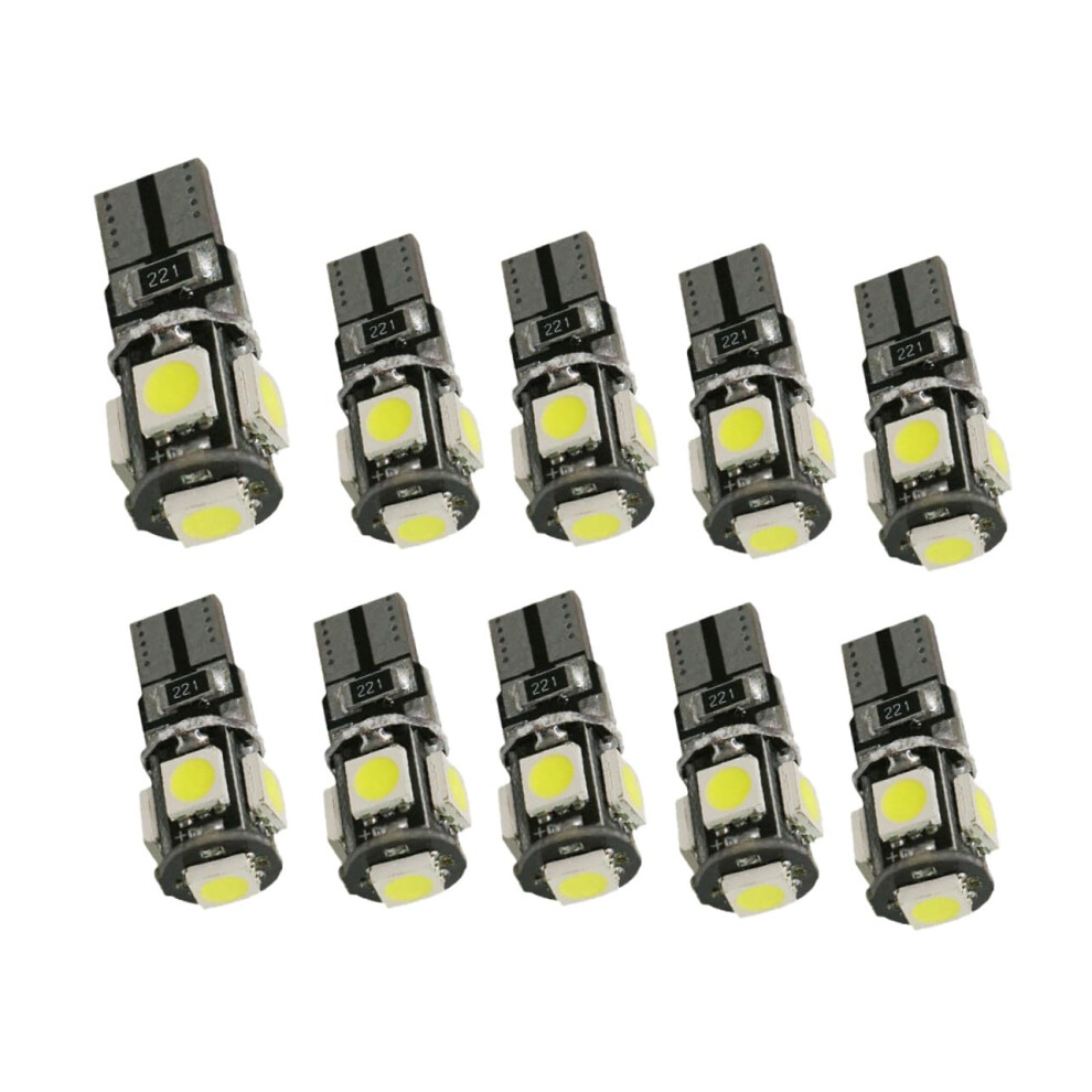 10Pcs Led Car License Plate T10 W5w Bulbs Canbus Error Wideangle Illumination Light 9347817499483